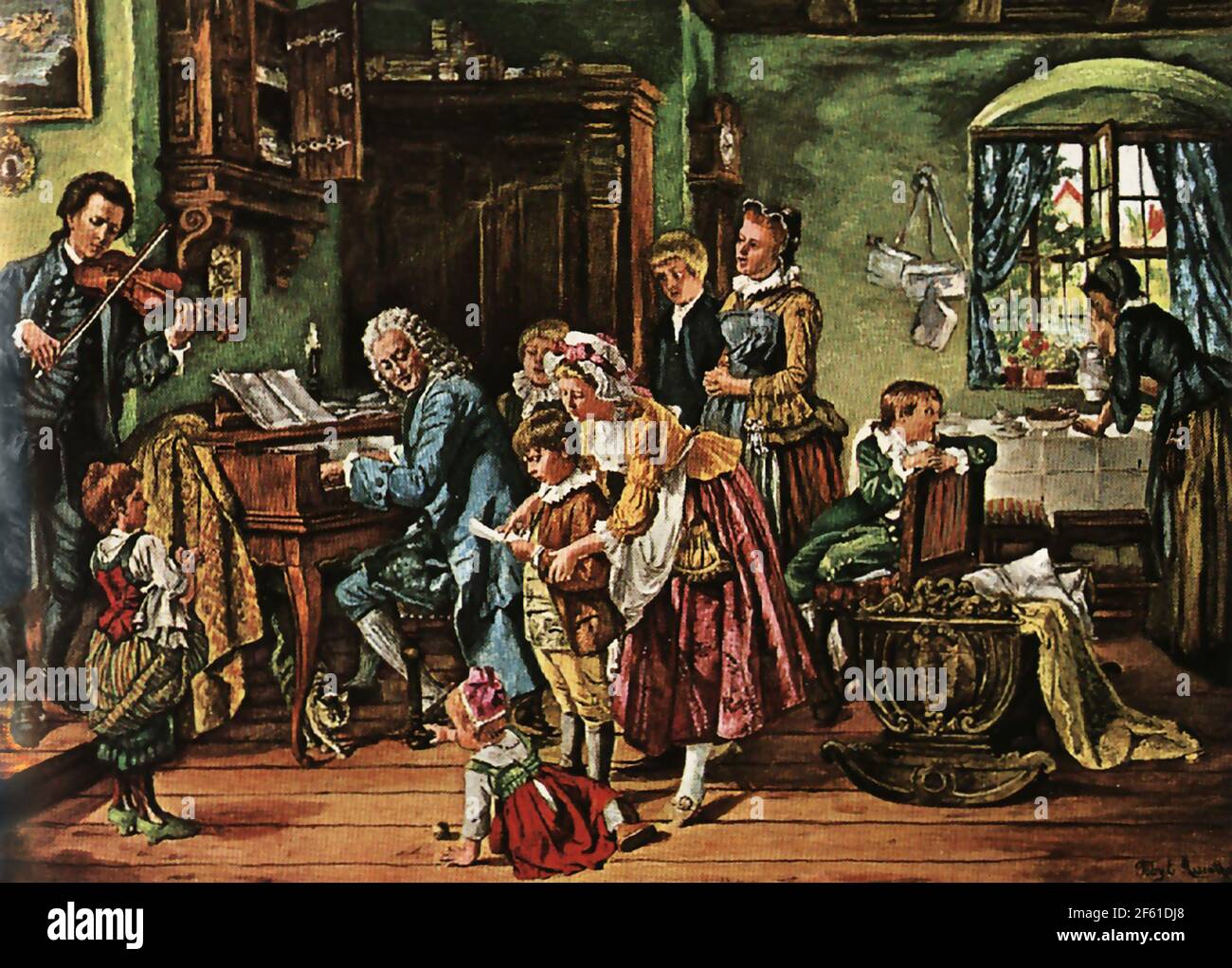 Johann Sebastian Bach et la famille Banque D'Images