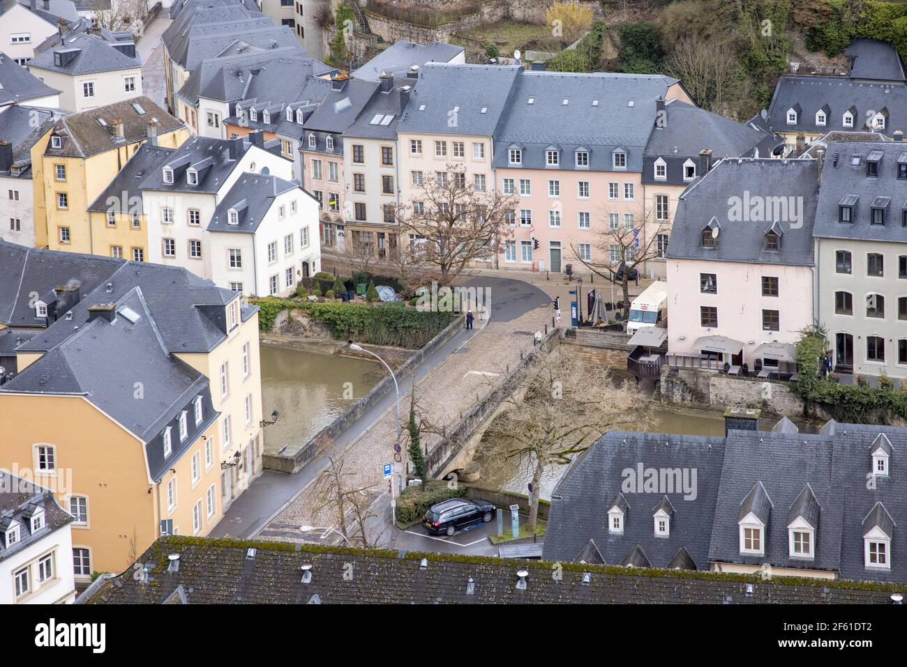 Luxembourg - vue depuis le chemin de la « Corniche » Banque D'Images