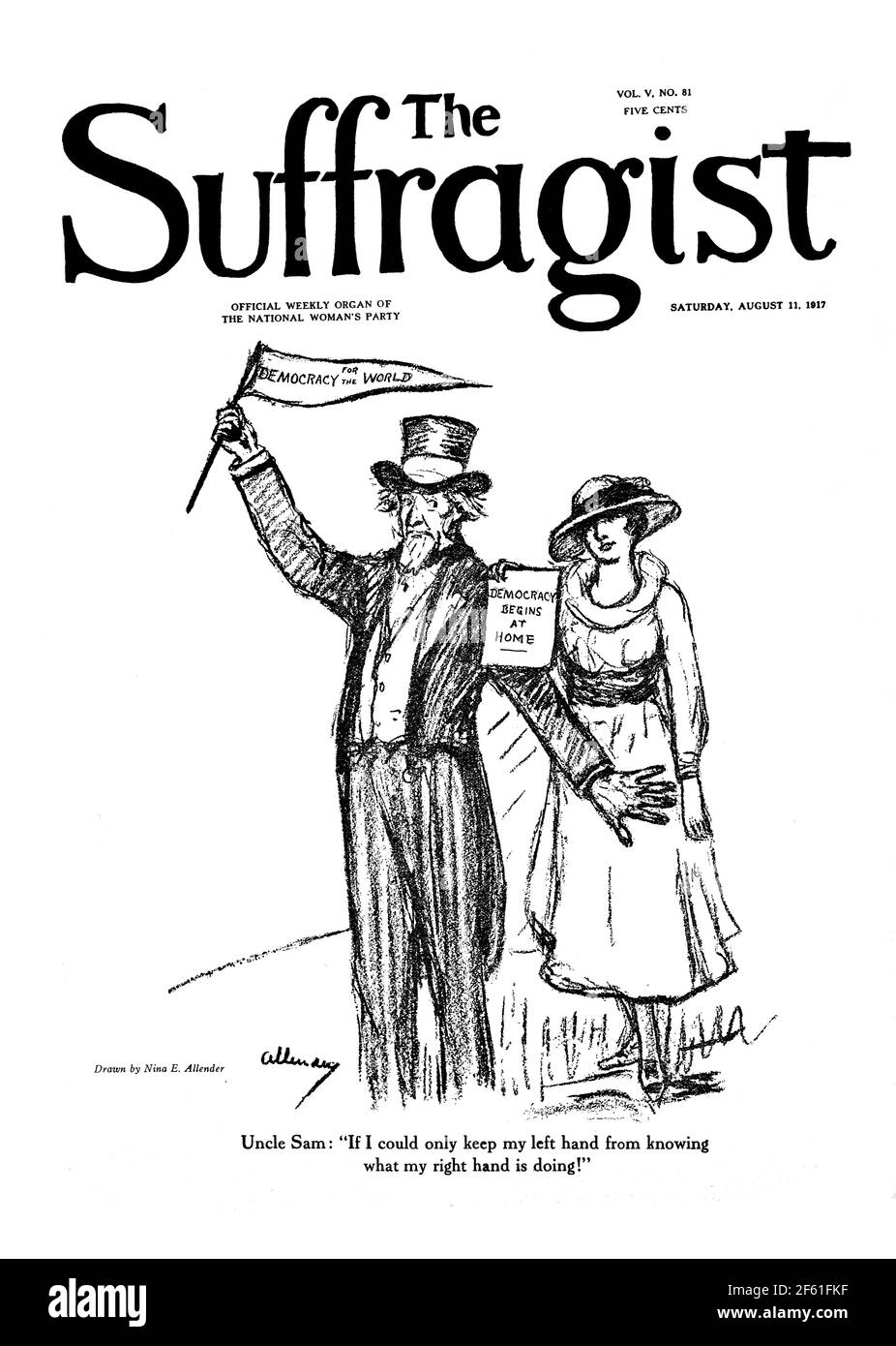 Le Suffragist, 1917 Banque D'Images