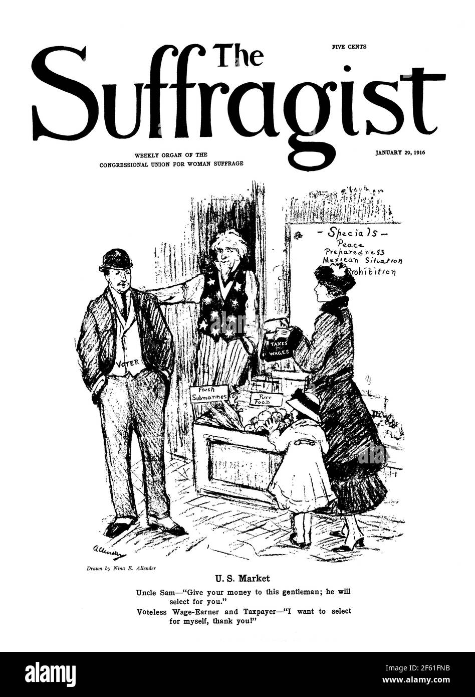 Le Suffragist, 1916 Banque D'Images