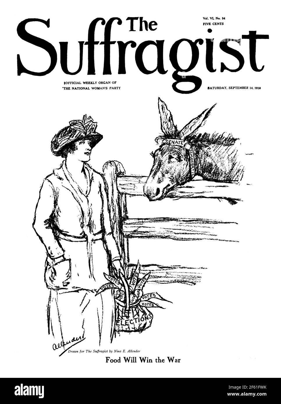 Le Suffragist, 1918 Banque D'Images