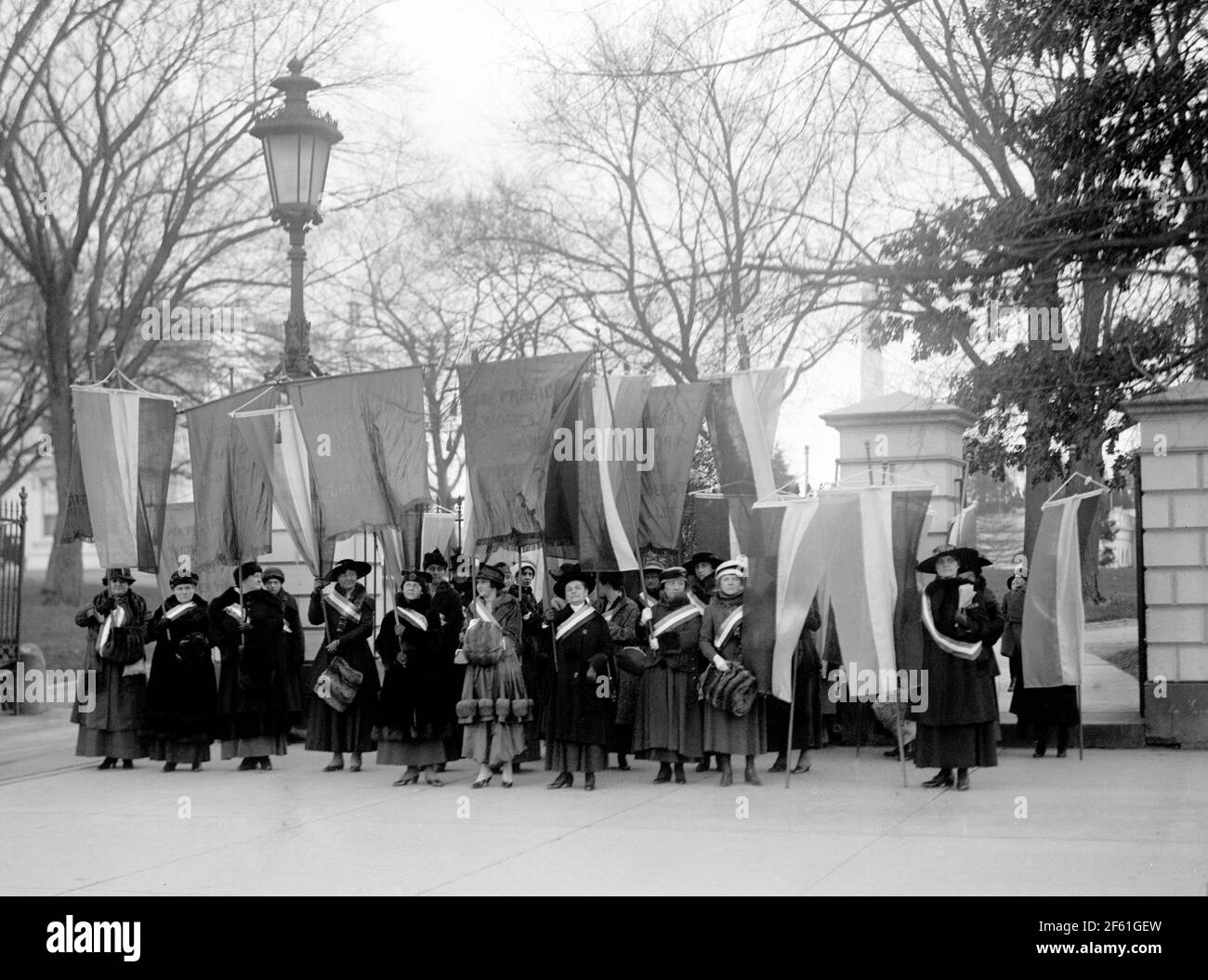 Silent Sentinels, Suffragettes américaines, 1917 Banque D'Images