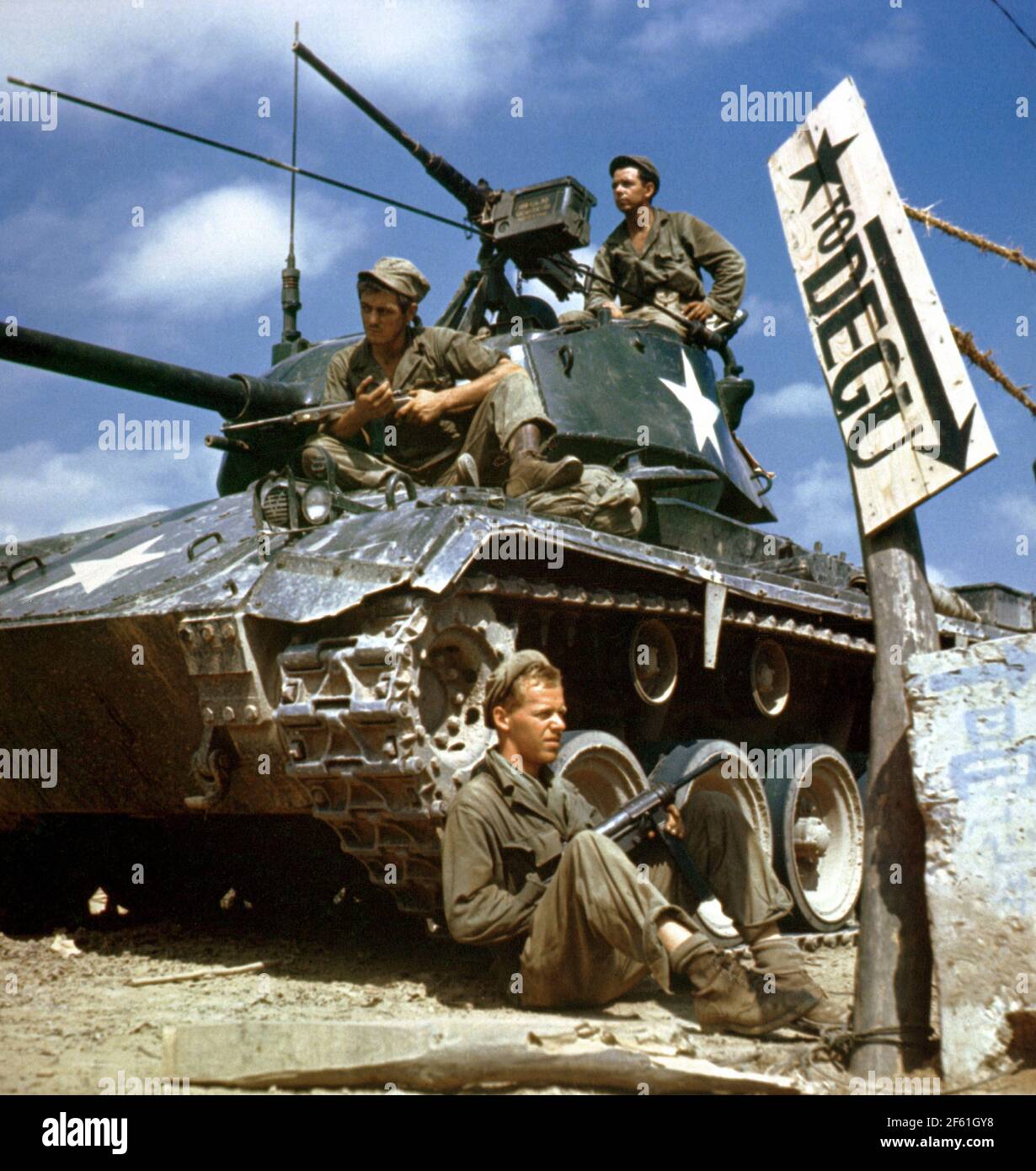 Soldats AMÉRICAINS, guerre de Corée, 1950 Banque D'Images