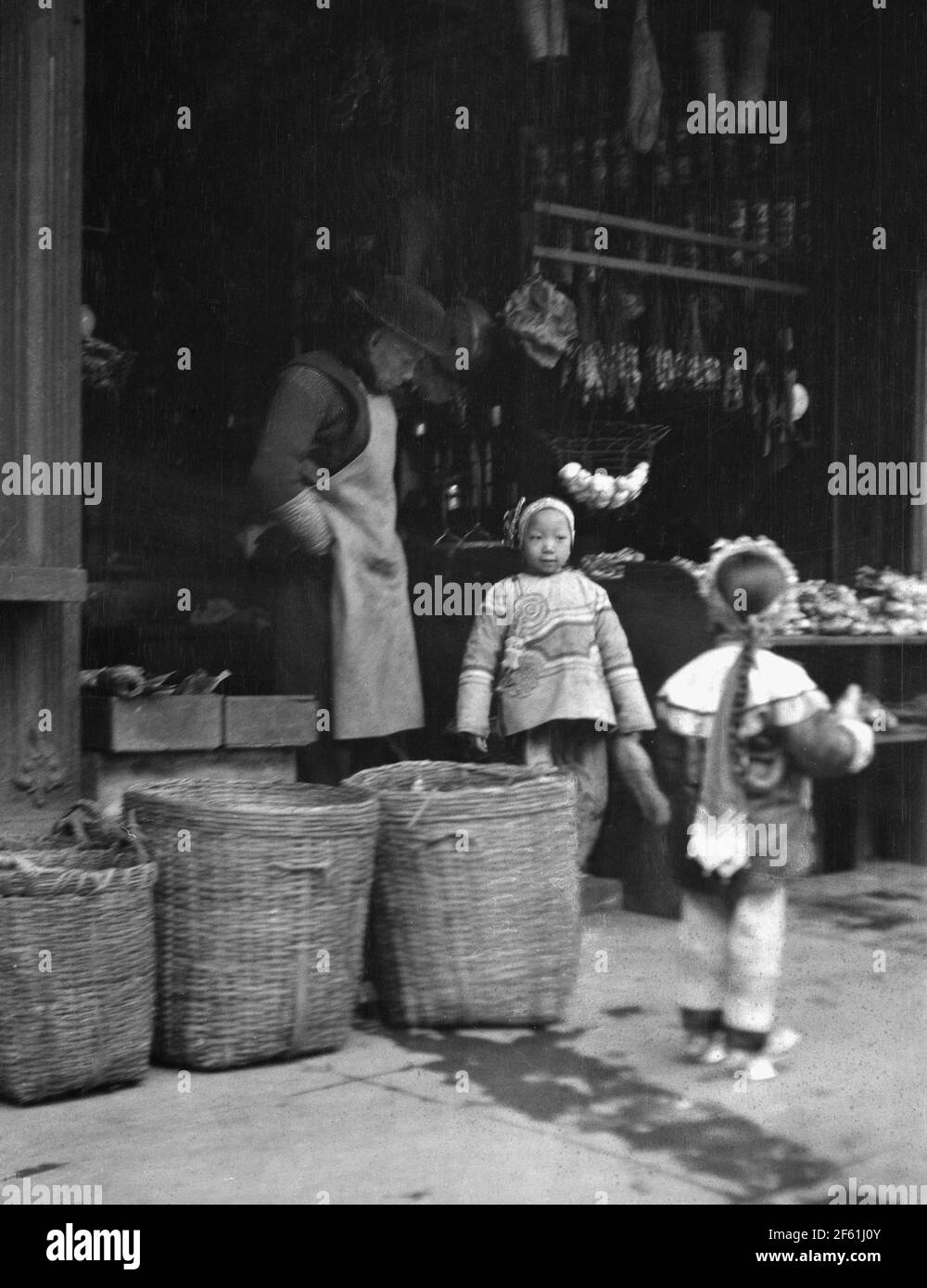 Chinatown, San Francisco, avant 1906 Banque D'Images