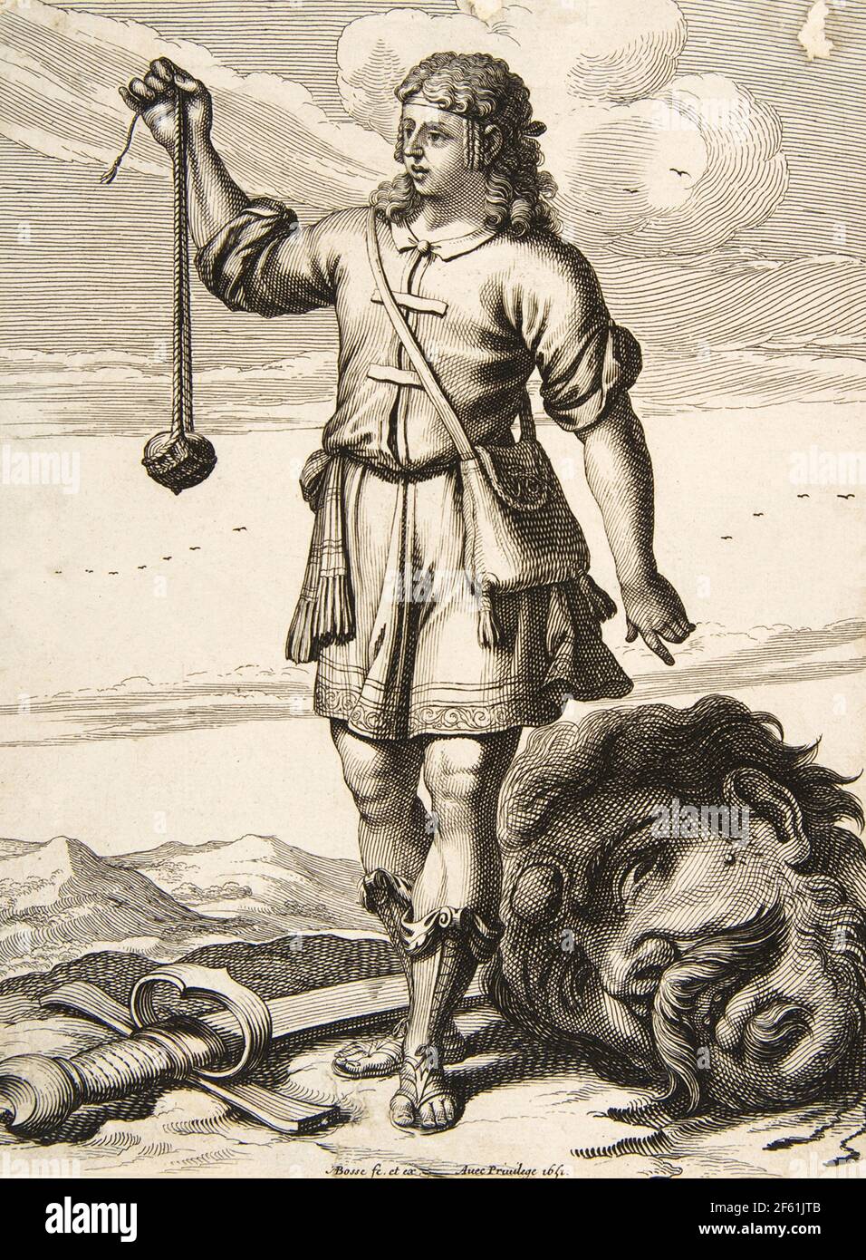 David et Goliath, Livre de Samuel Banque D'Images