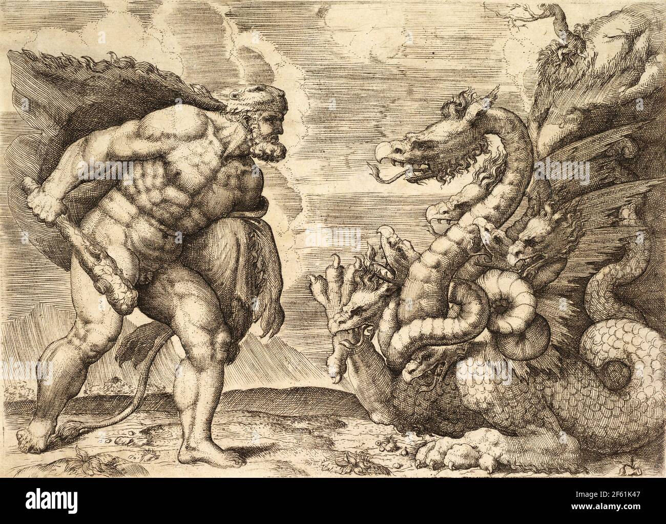 Hercules et Hydra Banque D'Images