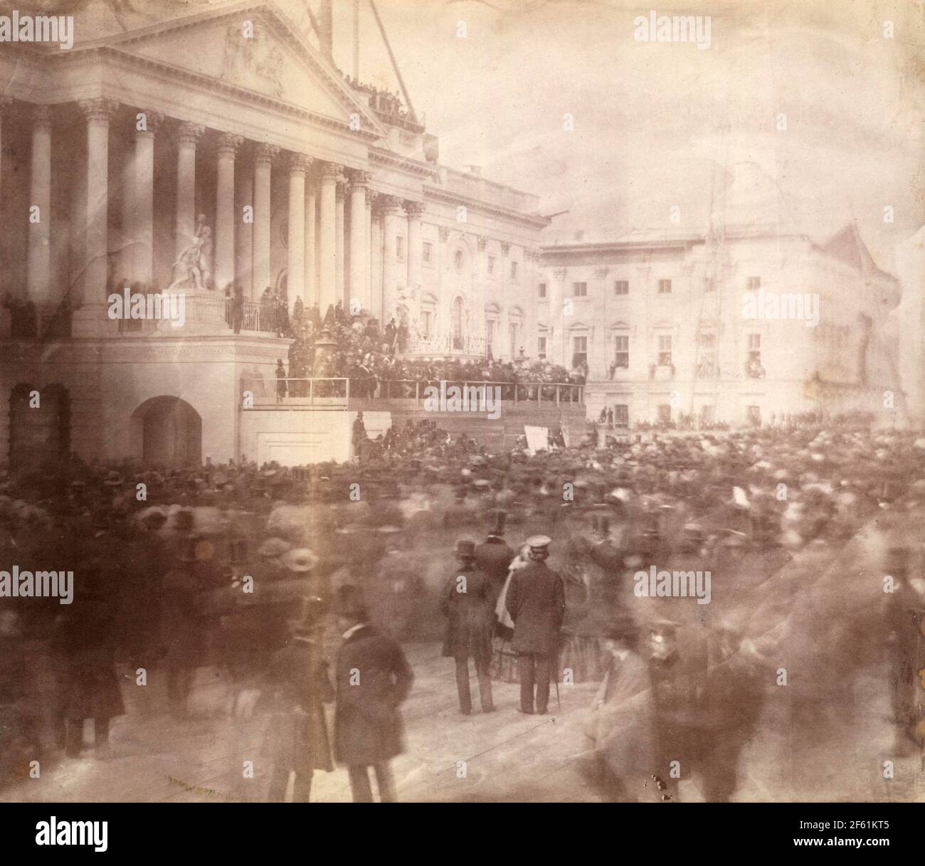 Première photo d'une inauguration présidentielle américaine, 1857 Banque D'Images