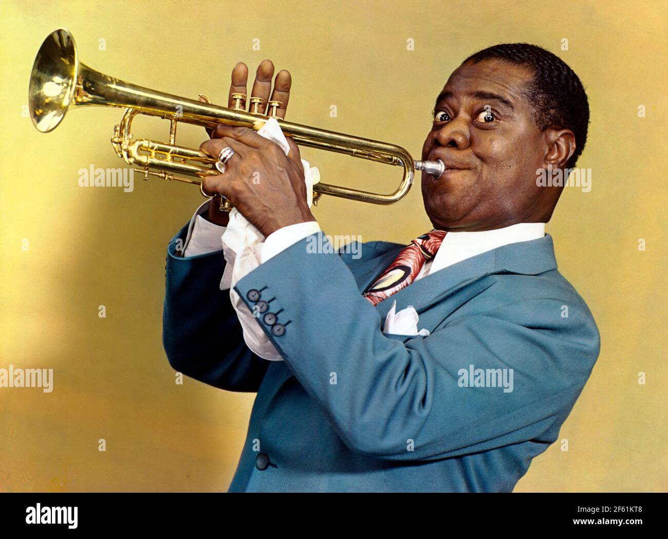 Louis Armstrong, musicien de jazz américain Banque D'Images