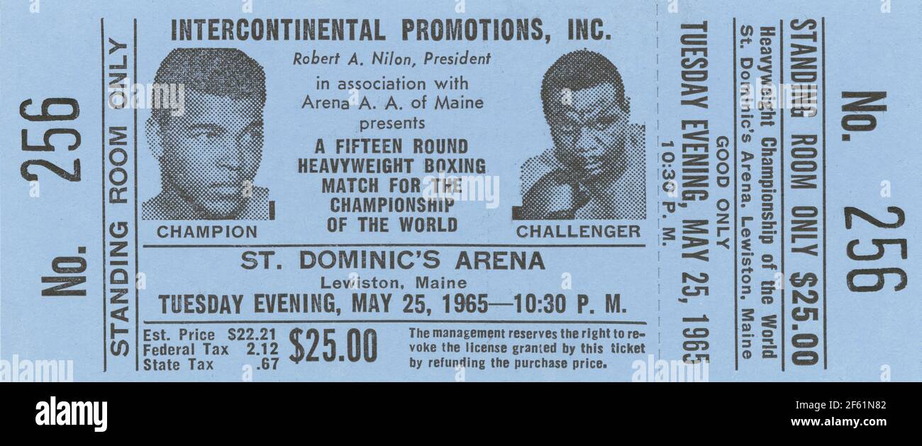 Championnat du monde de poids lourd, Ali contre Liston, 1965 Banque D'Images