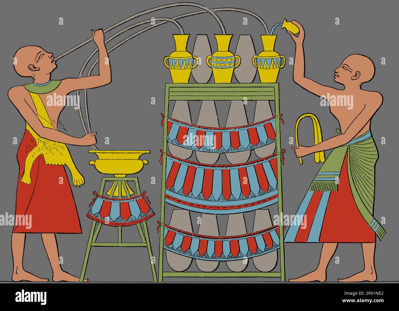 Distillation dans l'Égypte ancienne Banque D'Images