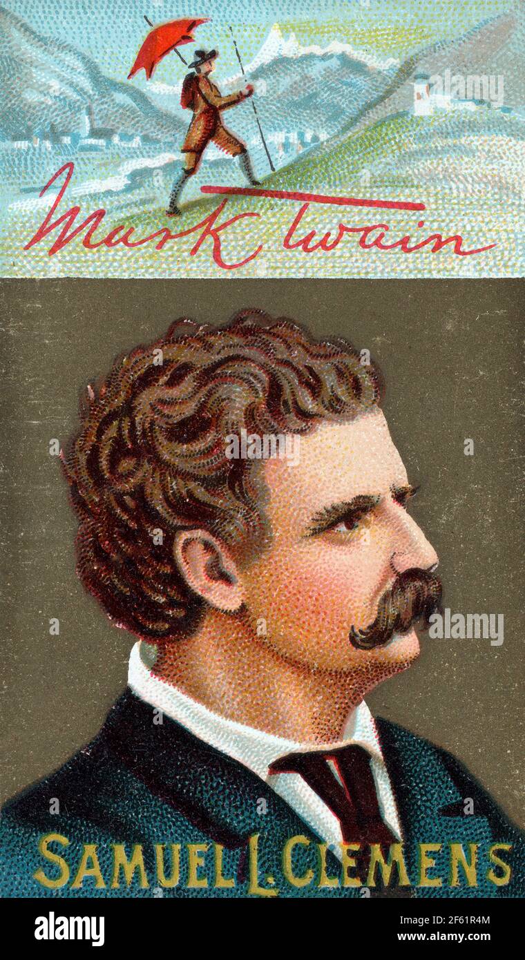 Mark Twain, auteur et humoriste américain Banque D'Images