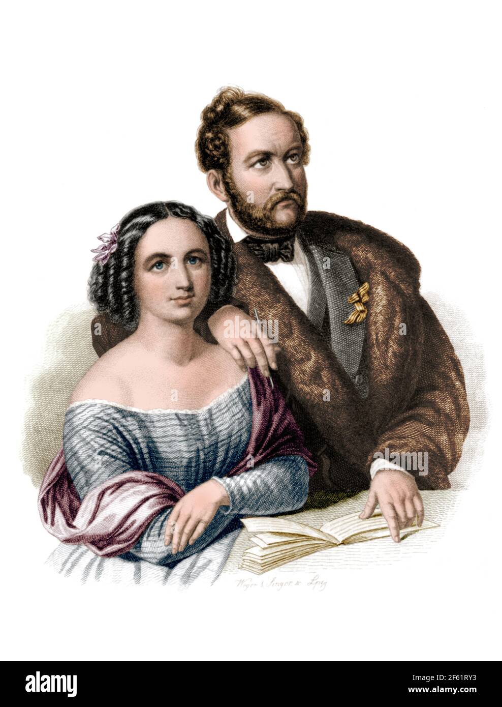 Fanny Mendelssohn et Wilhelm Hensel Banque D'Images