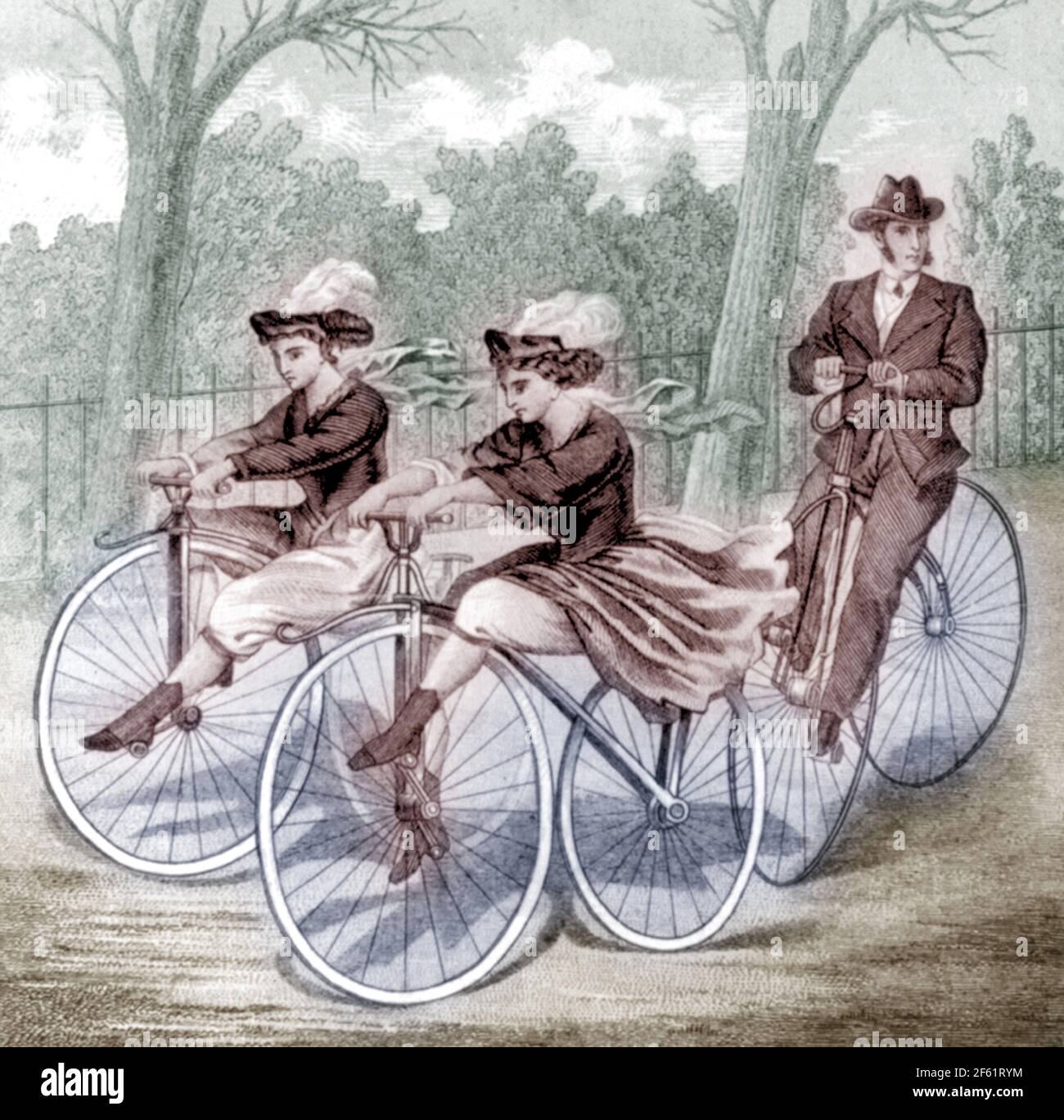 Velocipedes, 1869 Banque D'Images