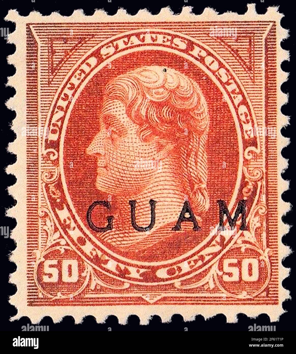 Guam, timbre de poste, 1899 Banque D'Images