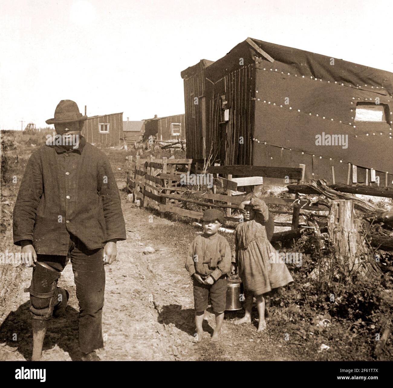 Mineur handicapé, gamme de fer Mesabi, 1905 Banque D'Images