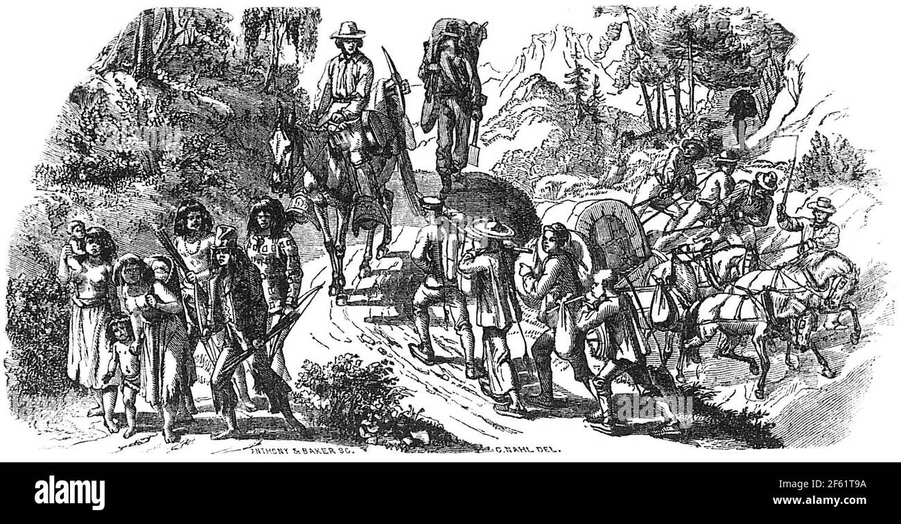 Gold Rush, Amérindiens et immigrants chinois, c. 1850 Banque D'Images