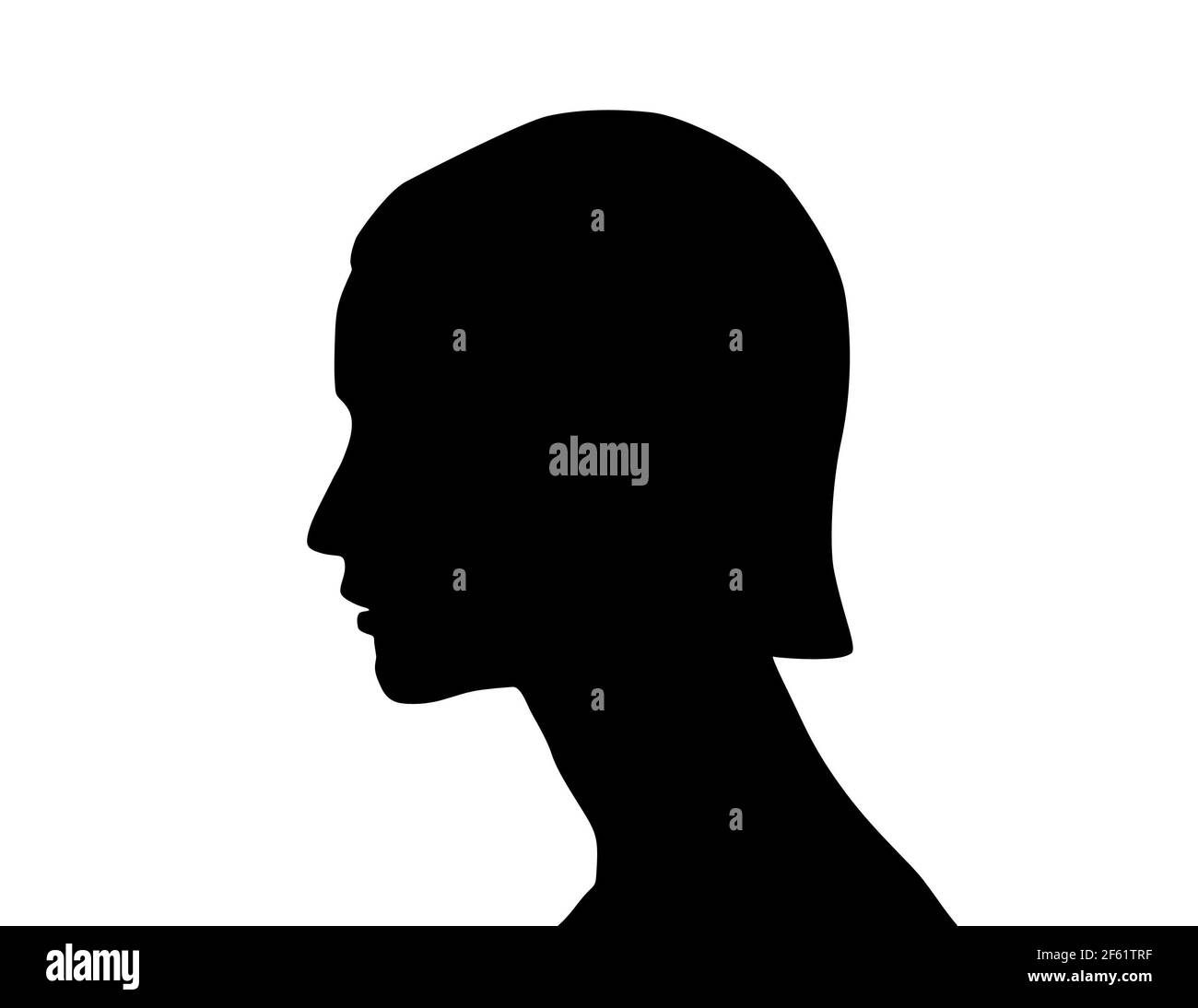 Profil féminin dans Silhouette Banque D'Images