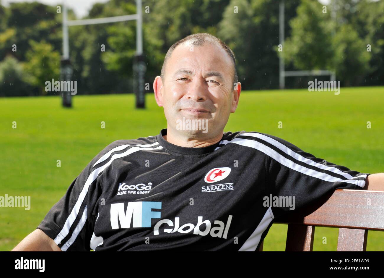 EDDIE JONES SARACENS RUGBY CLUB ENTRAÎNEUR-CHEF 3/9/2008 PHOTO DAVID ASHDOWN. Banque D'Images