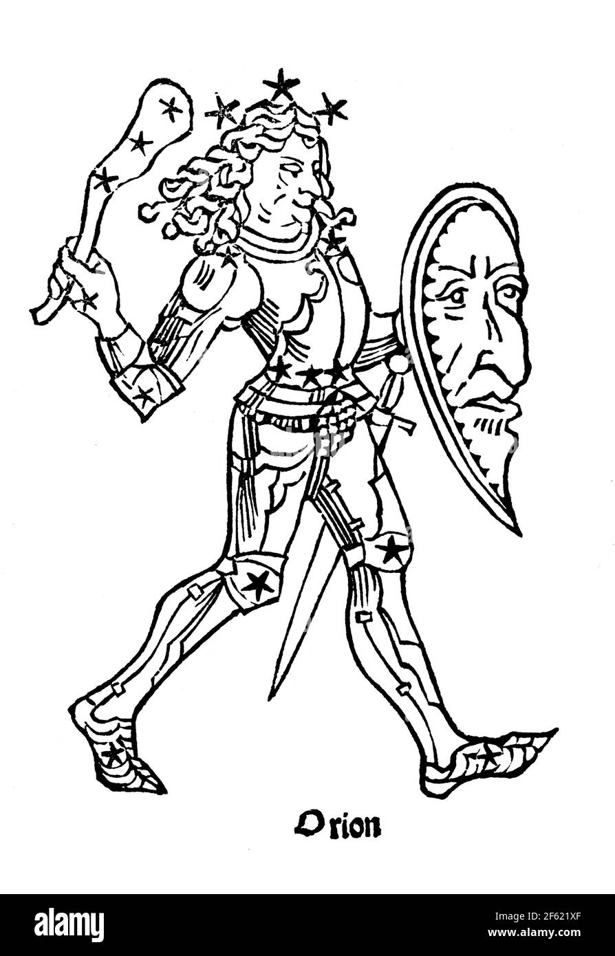 Constellation d'Orion, 1482 Banque D'Images
