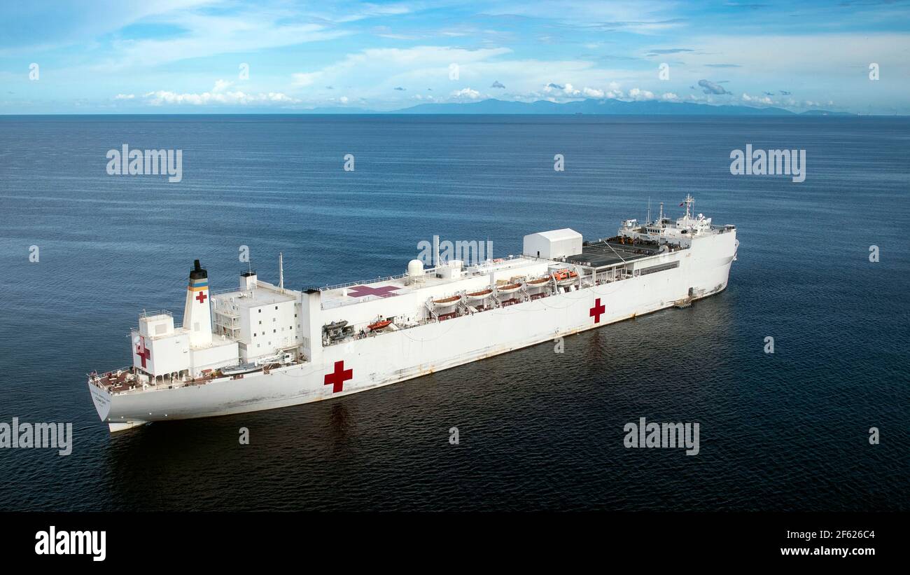 USNS Comfort, navire-hôpital Banque D'Images