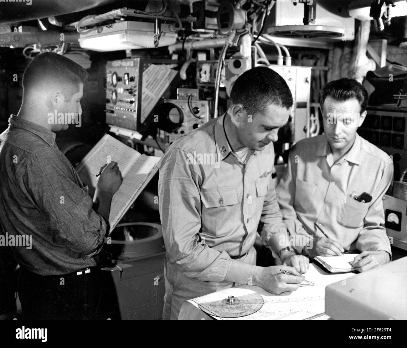 USS Nautilus, transport submergé du pôle Nord, 1958 Banque D'Images