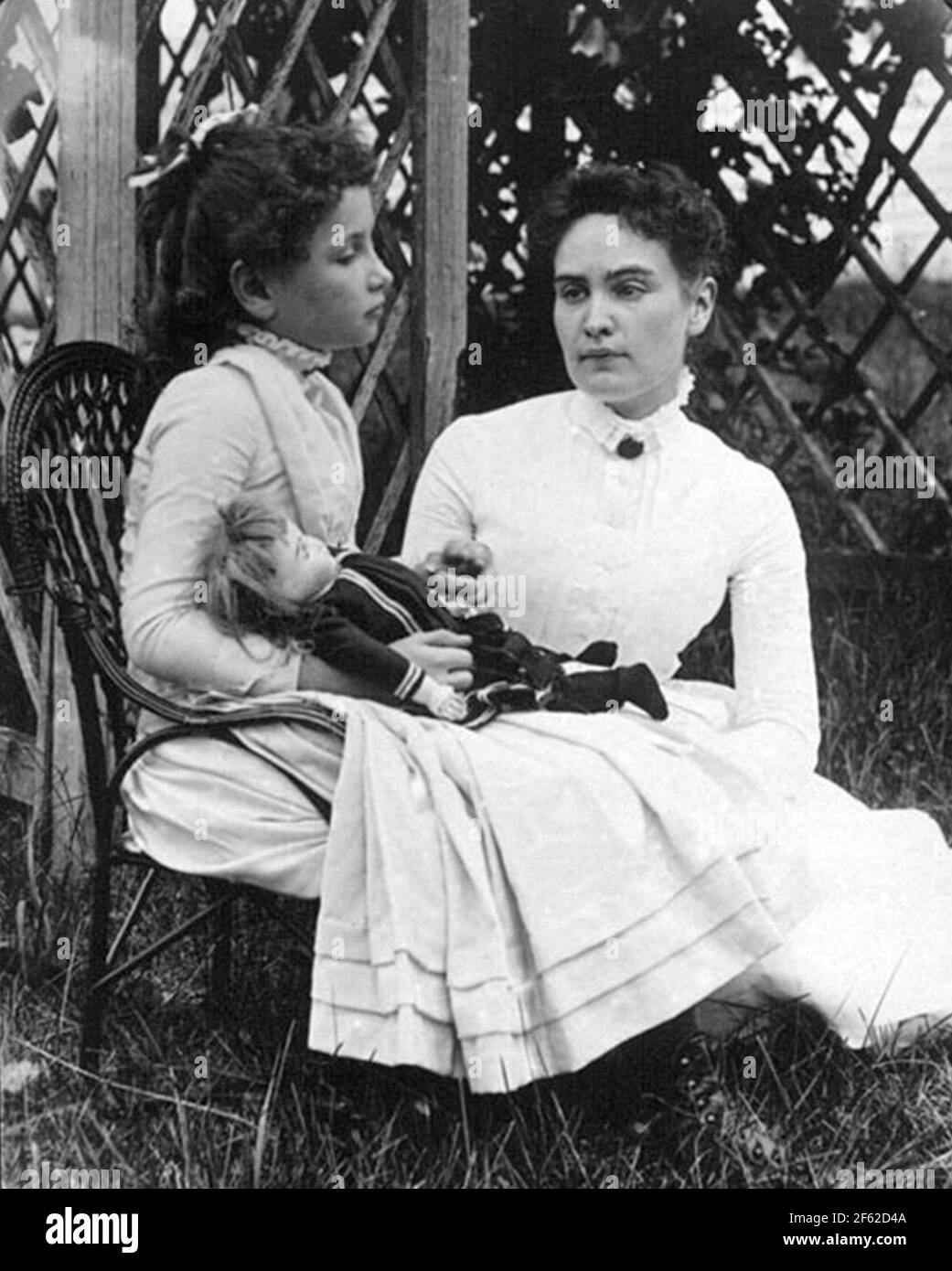 Helen Keller et Anne Sullivan, 1888 Banque D'Images