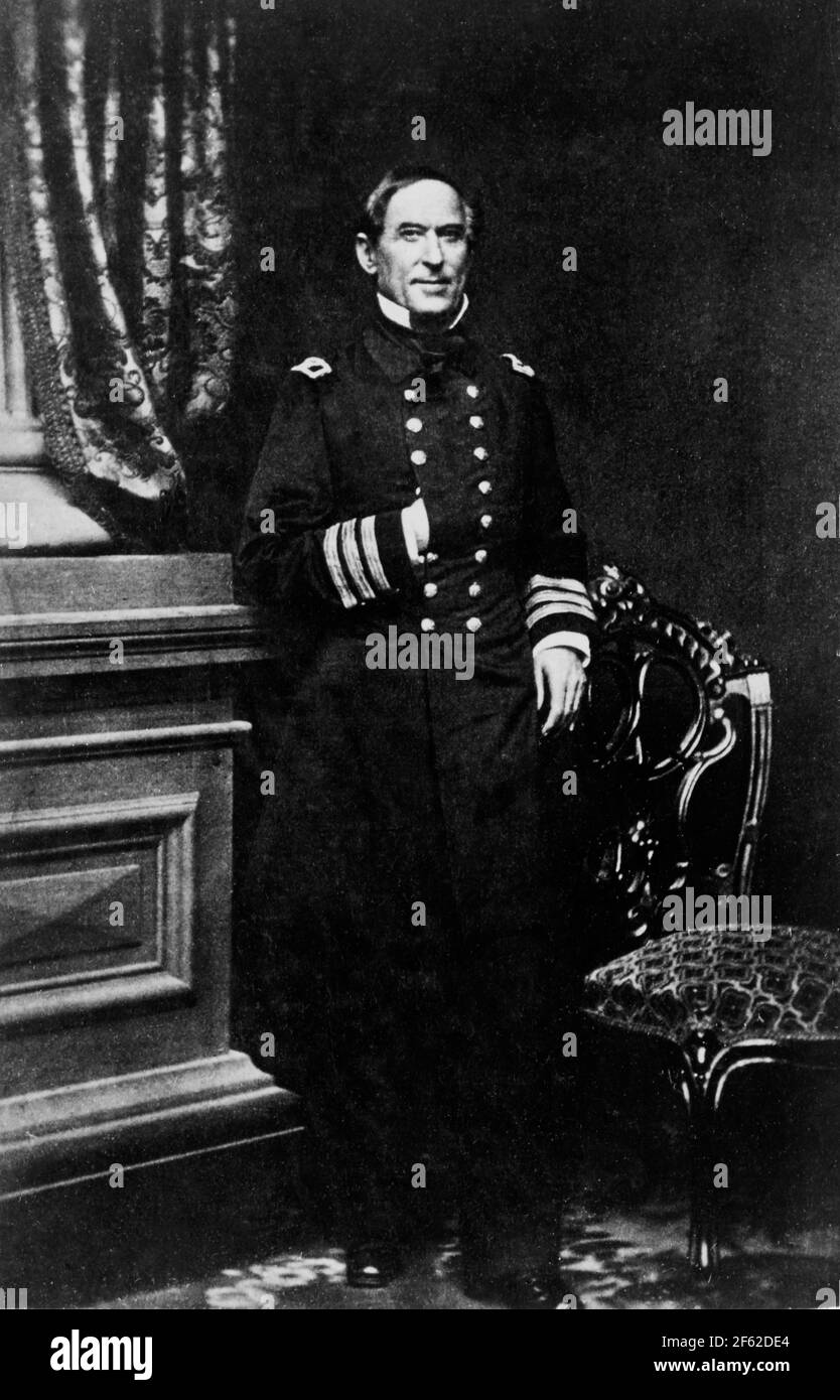 David Farragut, héros naval américain Banque D'Images
