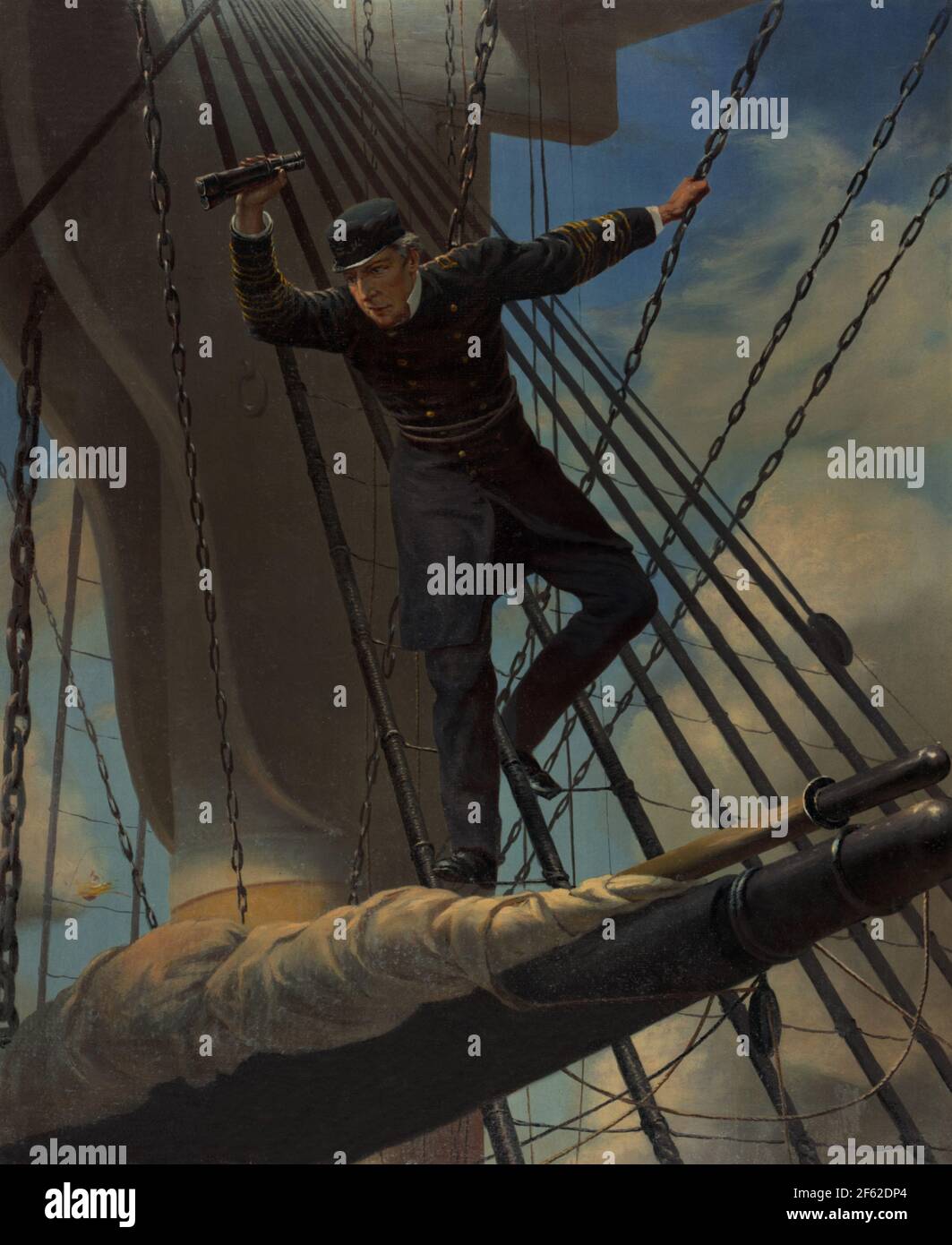 Bataille de Mobile Bay, amiral David Farragut, 1864 Banque D'Images