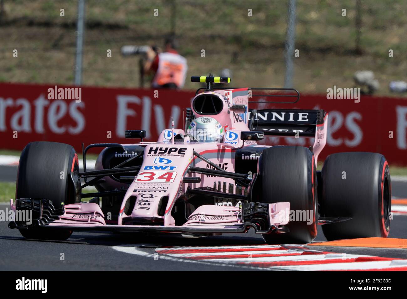 CELIS Alfonso (mex) pilote de développement Force India action VJM10 lors du Championnat du monde de Formule 1 2017, Grand Prix de Hongrie du 28 au 30 juillet, Hungaroring, Budapest - photo Frédéric le Floc'h / DPPI Banque D'Images
