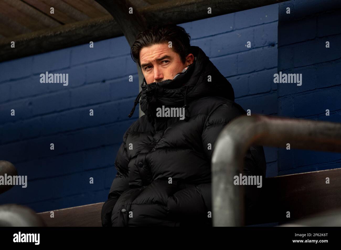 Harry Kewell. Oldham Athletic FC Manager. Parc Boundary, Oldham. Banque D'Images