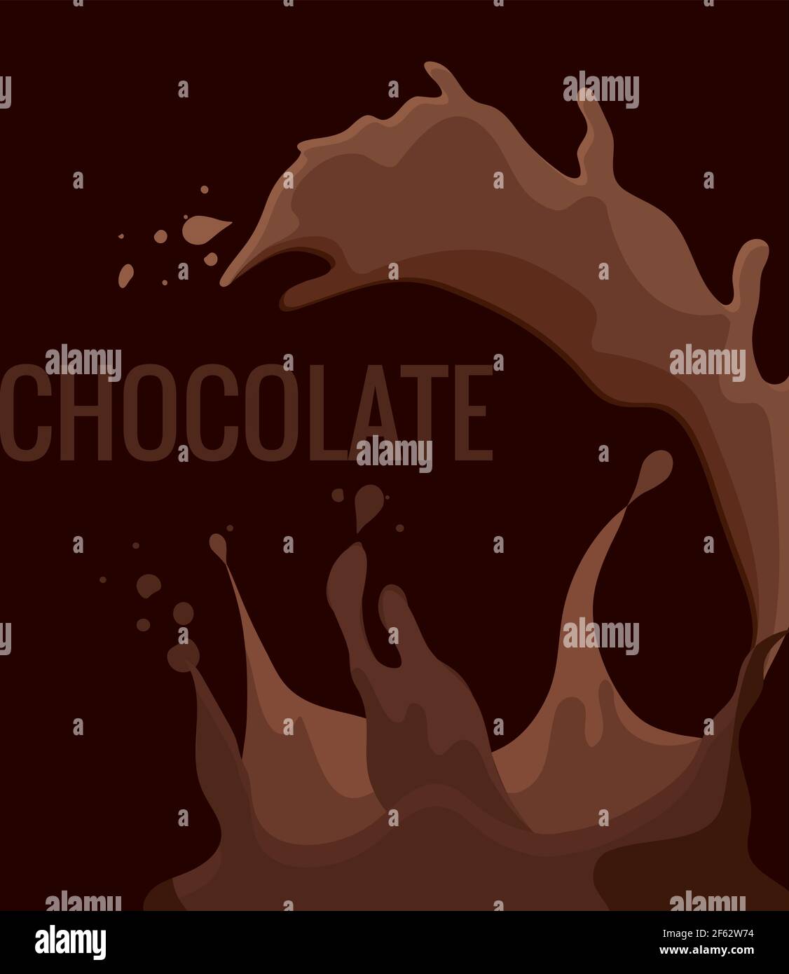 joli lettrage au chocolat Illustration de Vecteur