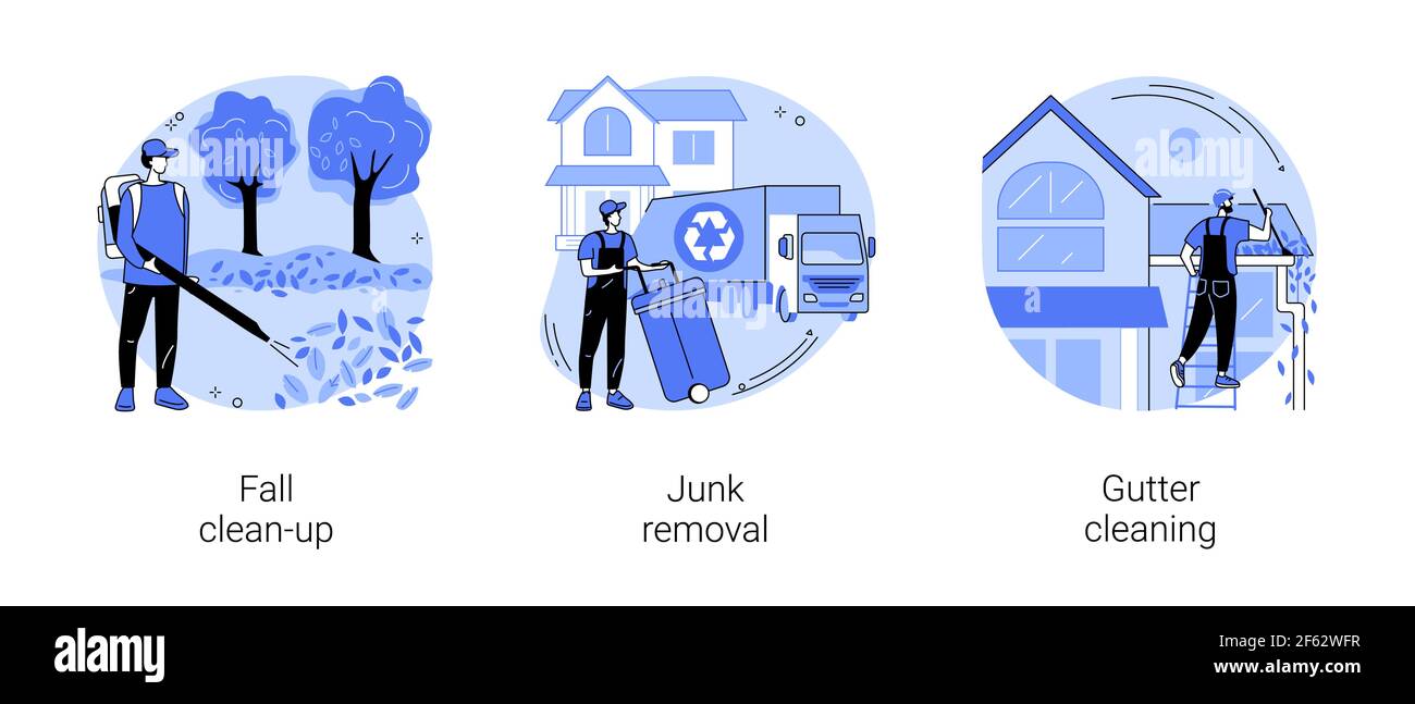 Automne entretien jardin résumé concept illustrations vectorielles. Illustration de Vecteur