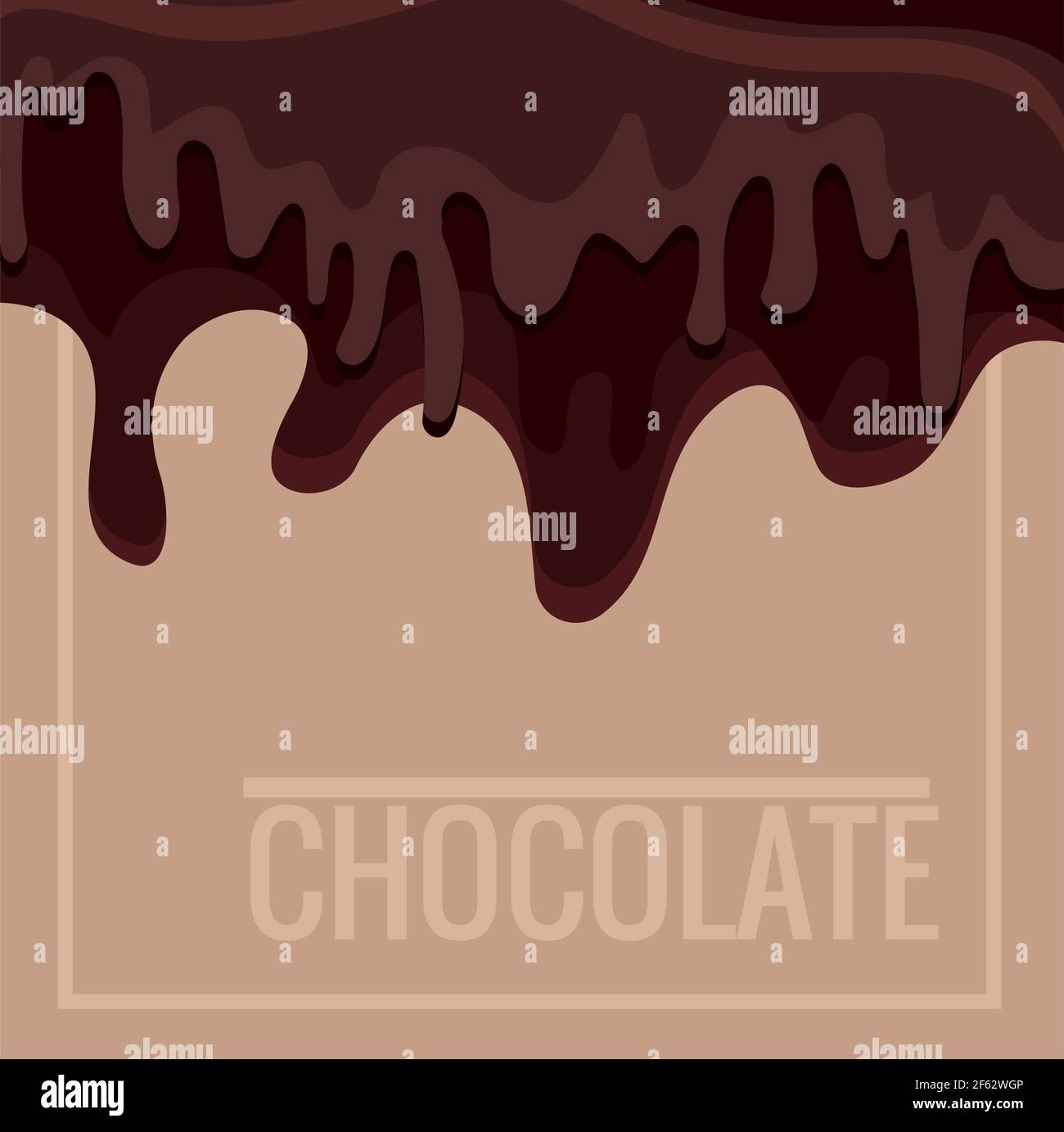 délicieux lettrage au chocolat Illustration de Vecteur