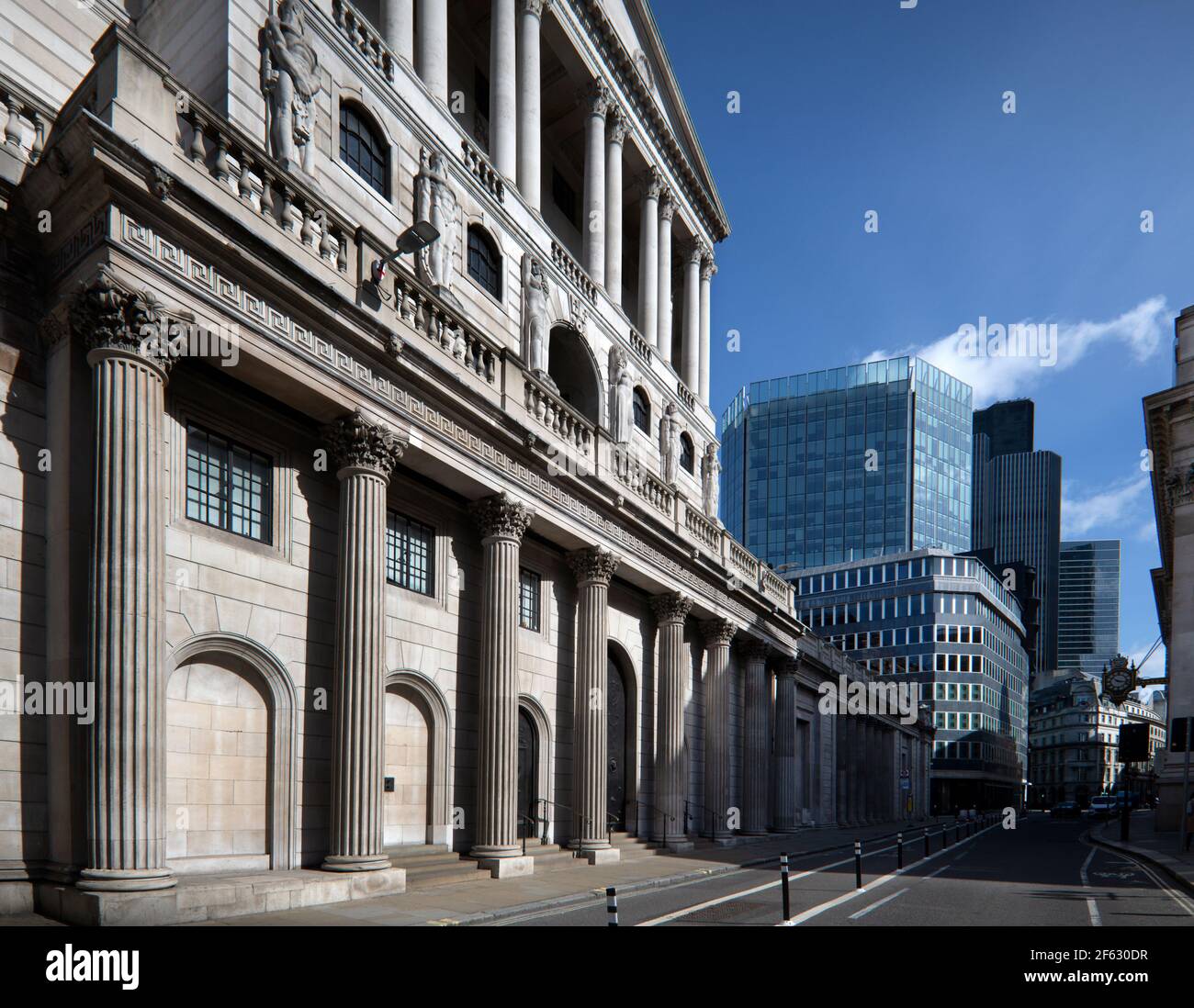 Ville de Londres Angleterre Royaume-Uni Mars 2021 la Banque d'Angleterre. La Banque d'Angleterre est la banque centrale du Royaume-Uni et le modèle sur lequel la plupart Mo Banque D'Images