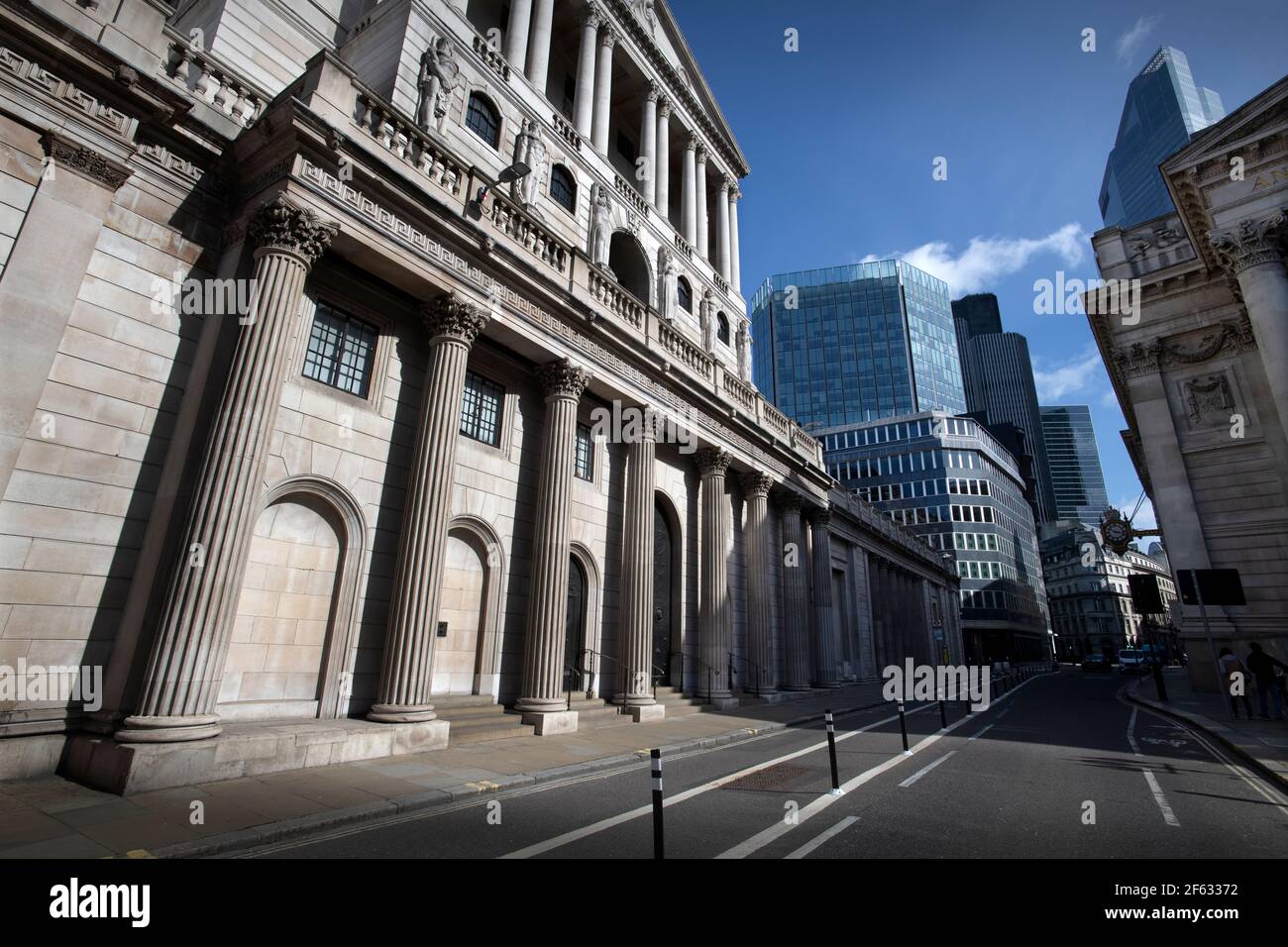 Ville de Londres Angleterre Royaume-Uni Mars 2021 la Banque d'Angleterre. La Banque d'Angleterre est la banque centrale du Royaume-Uni et le modèle sur lequel la plupart Mo Banque D'Images