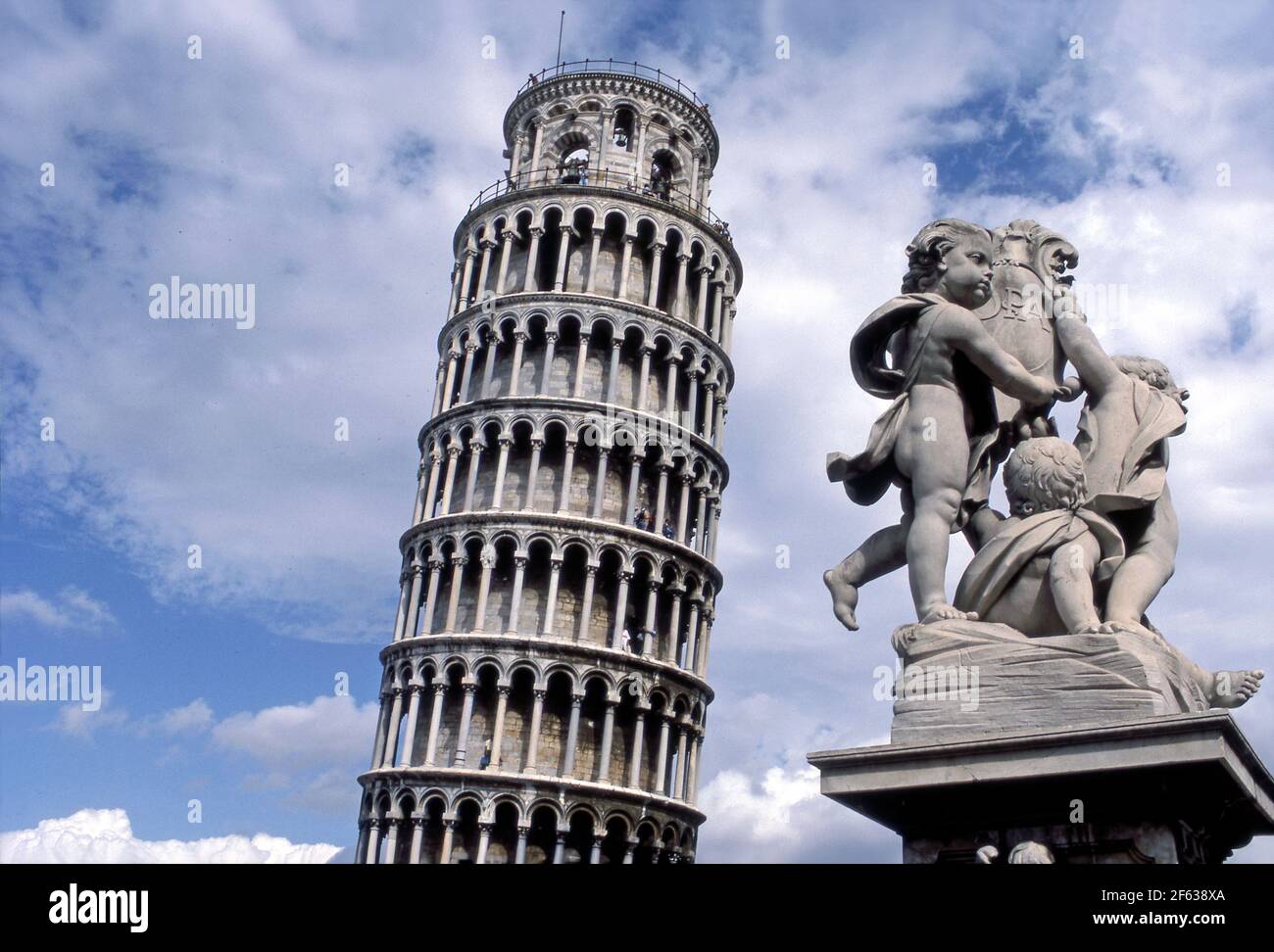 La tour penchée de Pise, Italie Banque D'Images