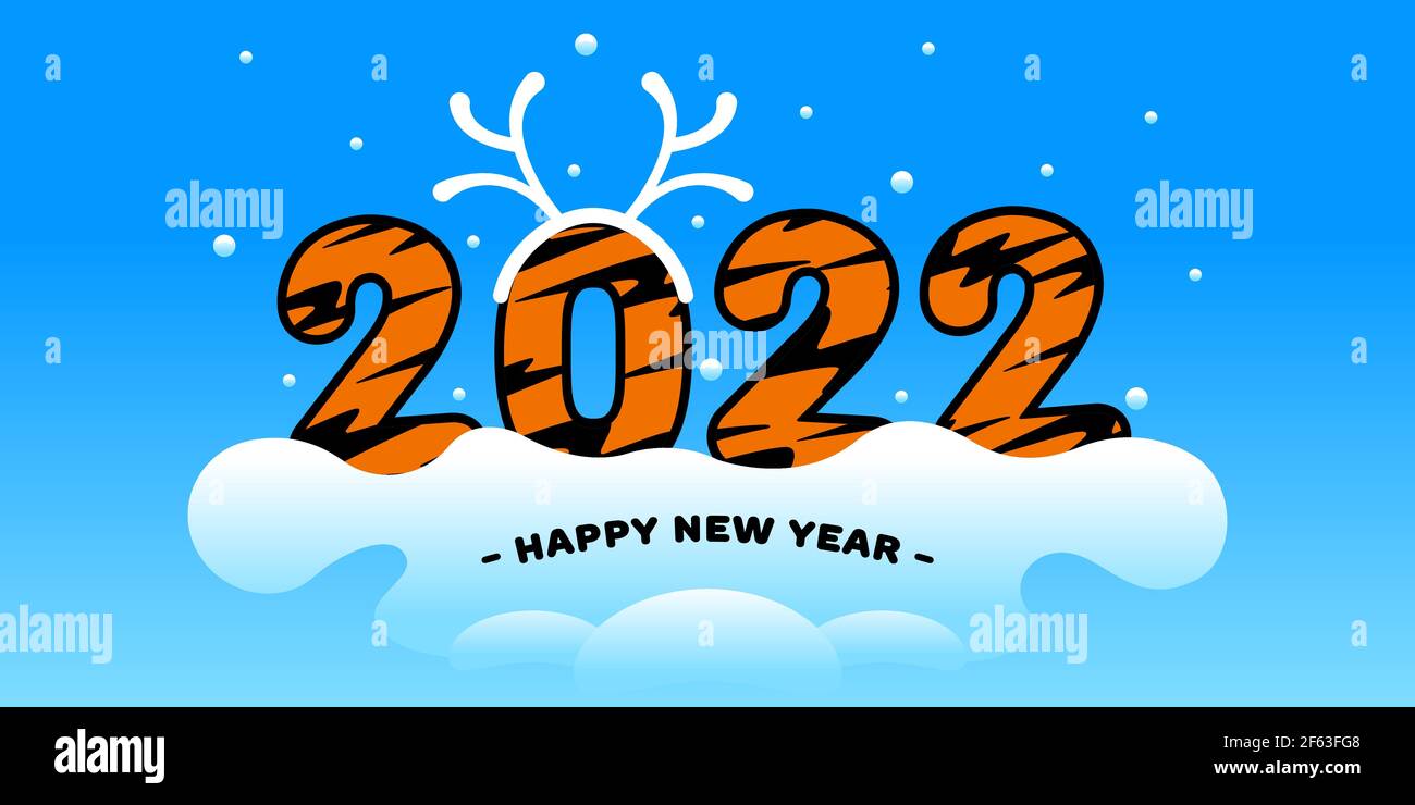 Bonne année 2022, symbole d'un tigre en Chine et en Asie de l'est Illustration de Vecteur