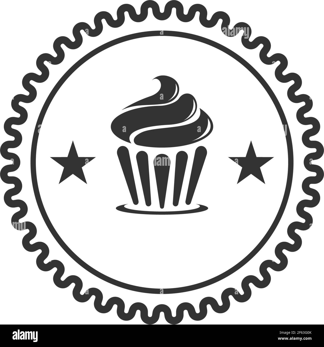 Logo de gâteau de mariage, modèle d'illustration vectoriel de conception d'icône de gâteau Illustration de Vecteur