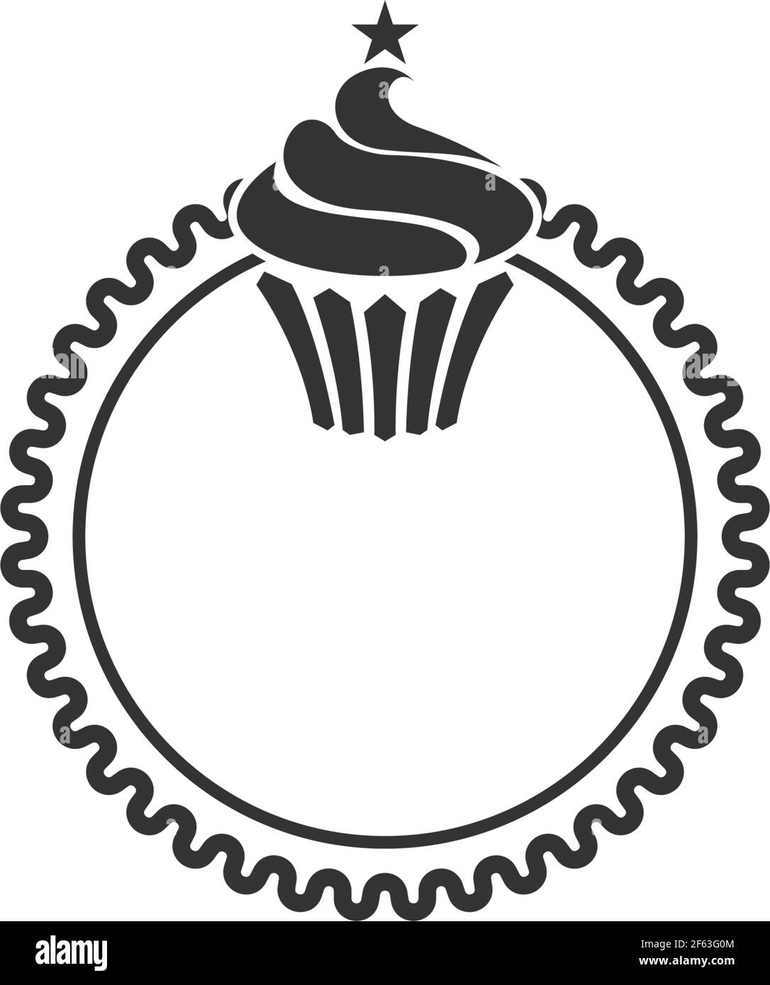 Logo de gâteau de mariage, modèle d'illustration vectoriel de conception d'icône de gâteau Illustration de Vecteur