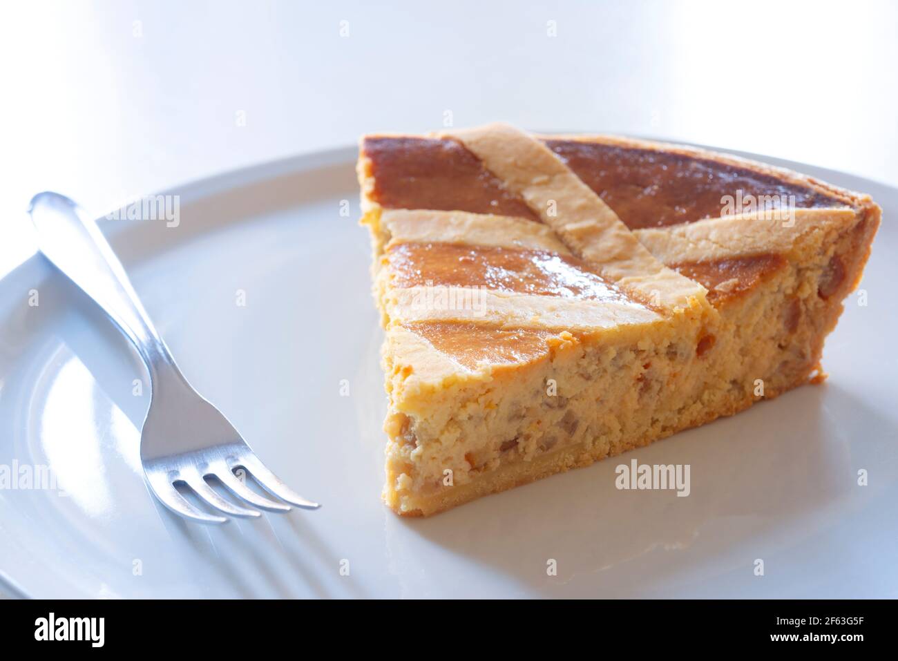 Italie Campanie Traditionnel Gateau De Paques Napolitain Appele Pastiera Photo Stock Alamy