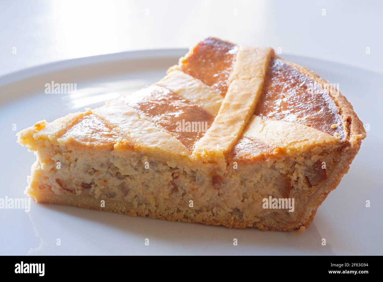 Italie Campanie Traditionnel Gateau De Paques Napolitain Appele Pastiera Photo Stock Alamy