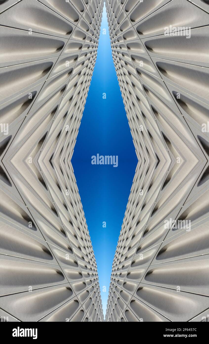 Illustration photo de l'extérieur du large Musée, musée d'art contemporain du centre-ville de Los Angeles CA USA Banque D'Images