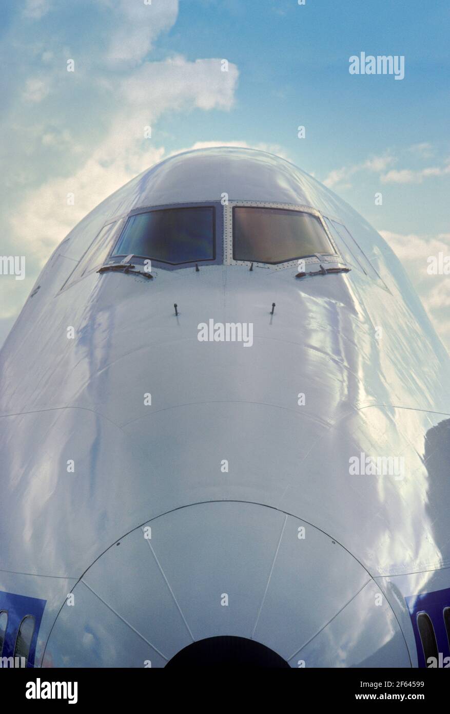 Boeing 747 fuselage Crew fenêtres Banque D'Images