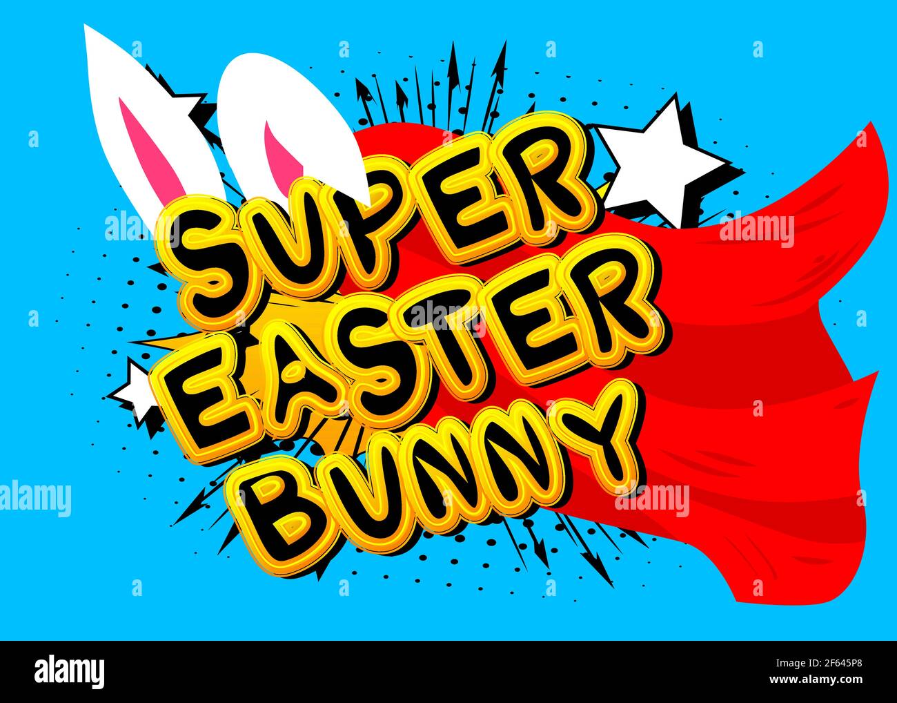 Super Lapin De Paques Texte Associe Style Livre Comique De Vacances Carte De Vœux Publication Sur Les Reseaux Sociaux Et Affiche Mots Citation Sur Fond Colore Banniere Image Vectorielle Stock Alamy