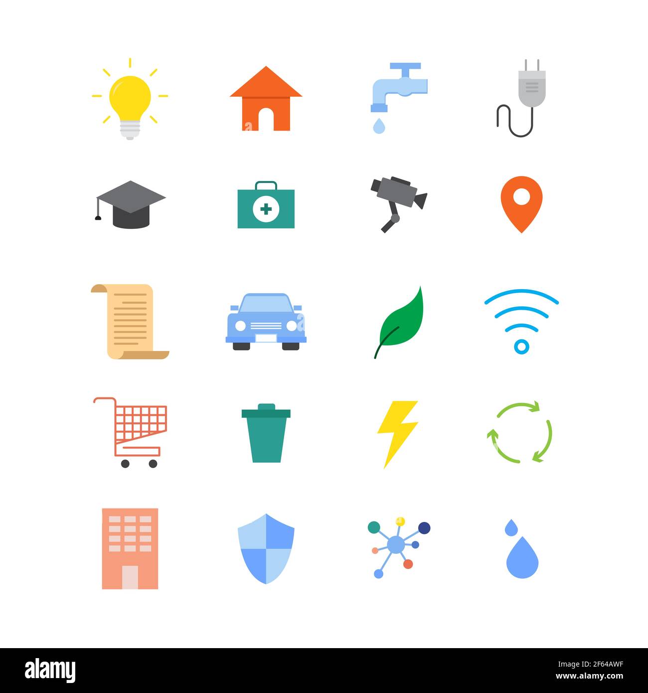 collection de vecteurs smart city icon Illustration de Vecteur