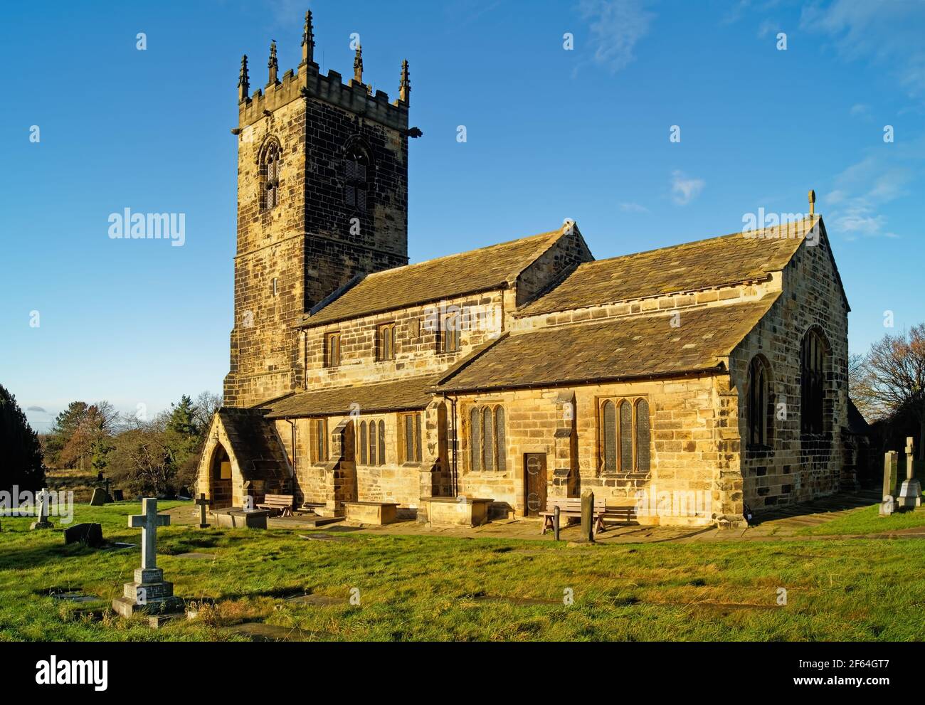 Royaume-Uni, West Yorkshire, Wakefield, Felkirk, Église Saint-Pierre Banque D'Images