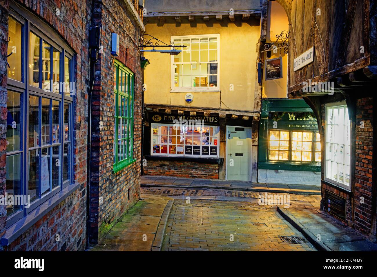 Royaume-Uni, North Yorkshire, York, les shampoings la nuit Banque D'Images