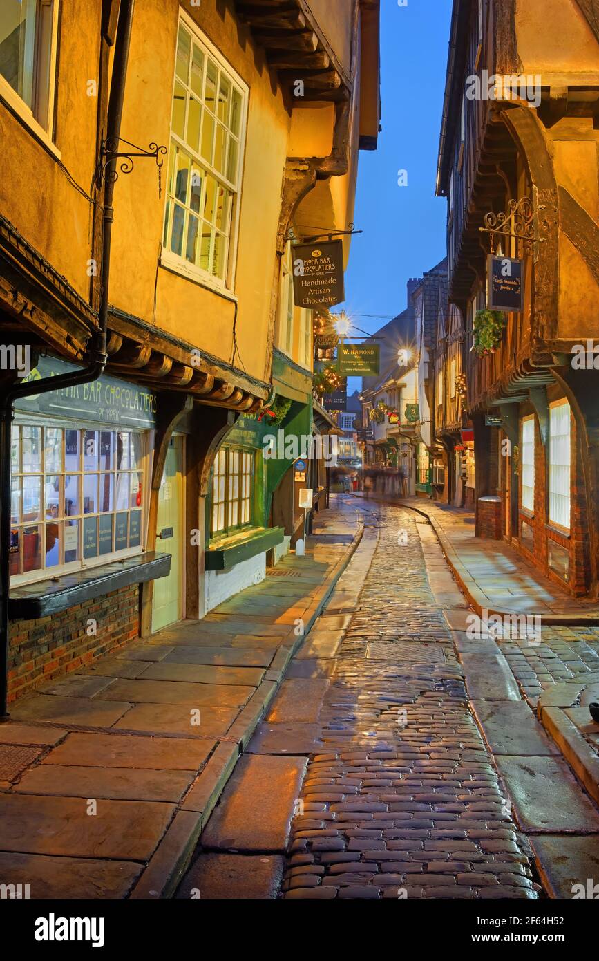 Royaume-Uni, North Yorkshire, York, les shampoings la nuit Banque D'Images