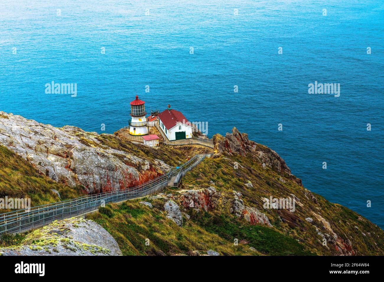 Point Reyes Lighthouse au Point Reyes National Seashore, Californie Banque D'Images