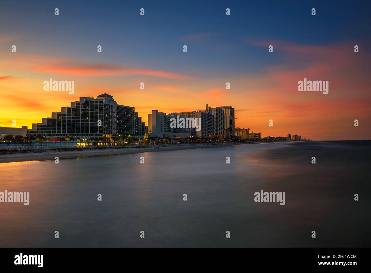 Coucher de soleil sur Daytona Beach en Floride, États-Unis Banque D'Images